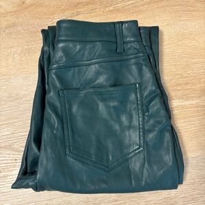 Ci Sono Teal Leather Pants